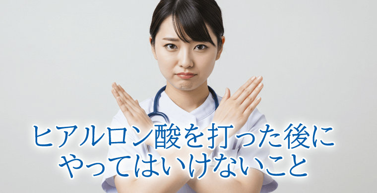 ヒアルロン酸を打った後にやってはいけないこと